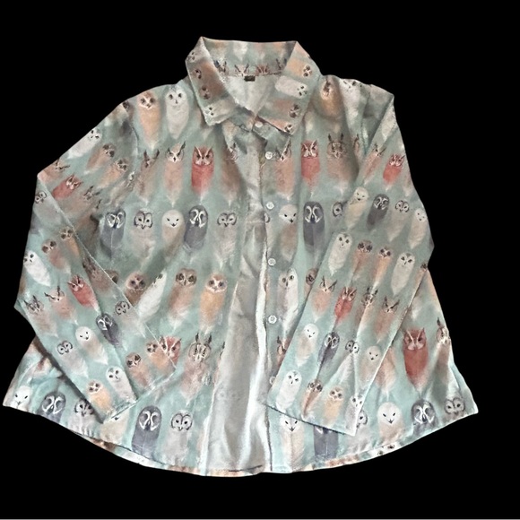 Owl pattern blouse - Picture 2 of 7